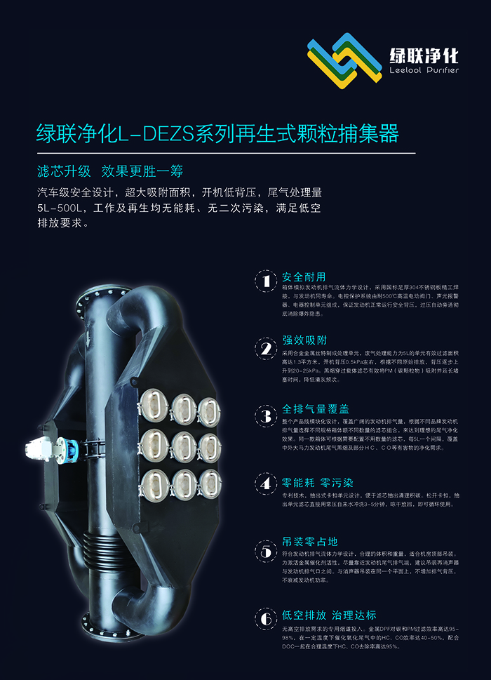 发电机尾气净化器性能优势【星空真人净化】